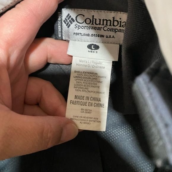 Columbia men’s ski snow pants easy on off gray blue size large Omni shield - Picture 13 of 16